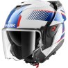 CASCO SHARK MODULAR OXO SIKTER BLANCO-AZUL-ROJO