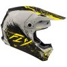 Casco FLY RACING Formula CP Manic - Gris mate / Negro / Amarillo