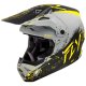 Casco FLY RACING Formula CP Manic - Gris mate / Negro / Amarillo