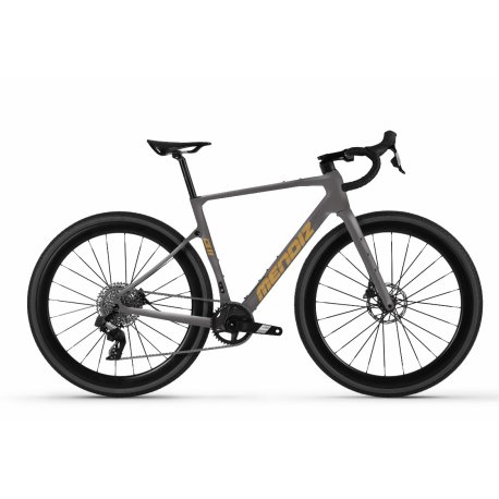 Bicicleta gravel carbono mendiz G11 AM.06*2 gris plomo mate -oro