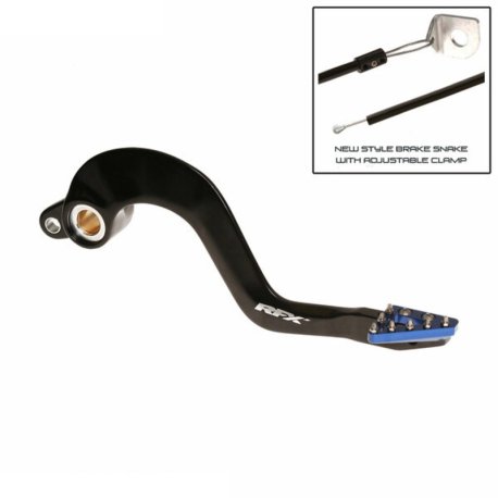 Pedal de freno trasero RFX Pro ST (anodizado duro negro/azul) - Yamaha YZ125/250
