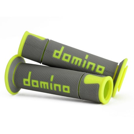 Puños DOMINO A450 Street Racing gris-amarillo