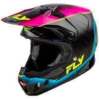 Casco FLY RACING Formula CC L.E. Underglow - Gris / Rosa / Azul