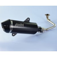 ESCAPE POLINI Maxi-Scooter Exhaust - Black Aluminium SYM SYM CRUISYM 125I 4T ABS 2018-2020