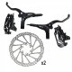 Kit freno disco hidráulico Tekmax HD04 (frenos+manetas+discos+cables)