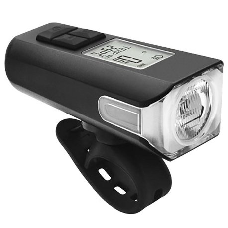 Luz del. TKX al manillar con ciclocomputador recarg. USB - 1 LED 160 lumens