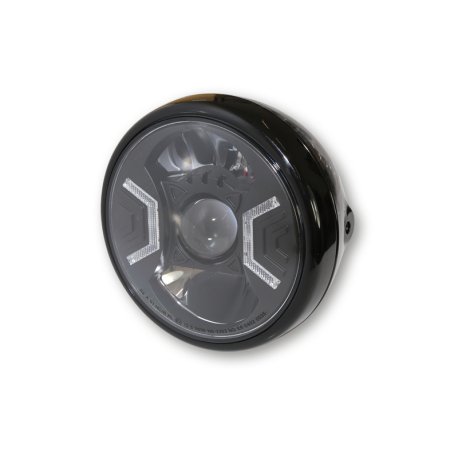 Faro delantero LED HIGHSIDER pro Reno Type 2 - 7 inch - negro - 1 pza