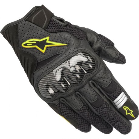 GUANTES ALPINESTARS VERANO SMX-1 AIR V2 NEGRO-FLUO
