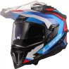 Casco LS2 Maxitrail MX 701 Explorer Frontier II blanco-azul-rojo