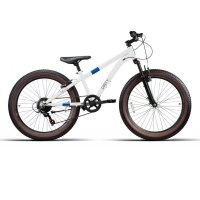 BICI 26" NIÑO ACERO "FAT200" 1x7VEL C/SUSP BLANCA 2025 CABLEADO INTERNO