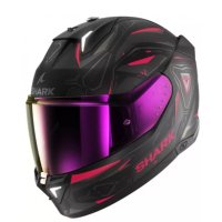 CASCO SHARK INTEGRAL SKWAL I3 LINIK negro mate-fucsia TALLA S