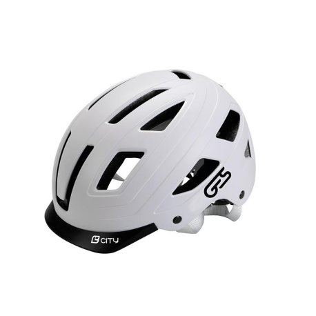 LIQUIDACION Casco ges city blanco injected thermoplastic luz 6 leds/ 3 funciones 55-58cm