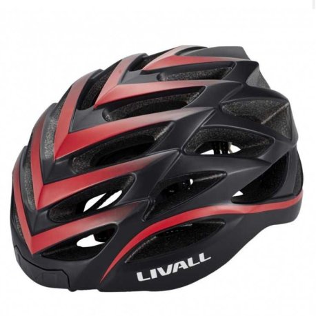 Liquidacion casco livall negro-rojo talla 55-61cm