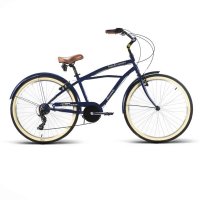 BICICLETA BEACH CRUISER 26" AZUL 6 VEL SHIMANO JL-WENTI
