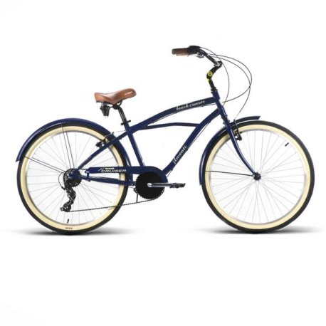 BICICLETA BEACH CRUISER 26" AZUL 6 VEL SHIMANO JL-WENTI