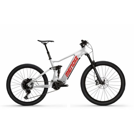 Bicicleta ebike mendiz ex41.10 blanco brillo-letras rojas
