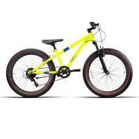 Bicicleta 24" JLWENTI "FAT200" 1x7VEL C/SUSP AMARILLO 2025