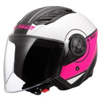 CASCO JET CASCO LS2 OF616 COVER BLANCO-ROSA