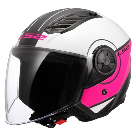 CASCO JET CASCO LS2 OF616 COVER BLANCO-ROSA