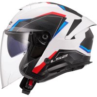 CASCO LS2 JET OF618 VERSO II AIR BLANCO-AZUL-ROJO