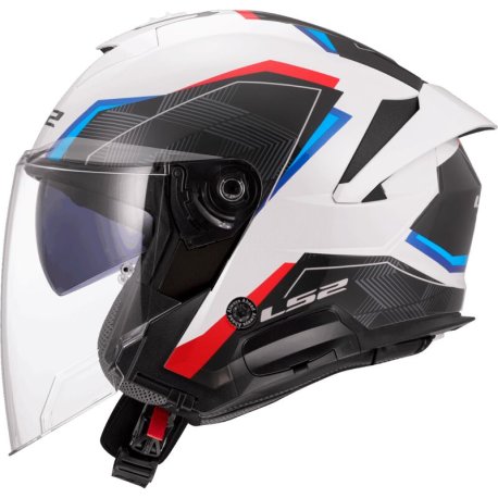 CASCO LS2 JET OF618 VERSO II AIR BLANCO-AZUL-ROJO
