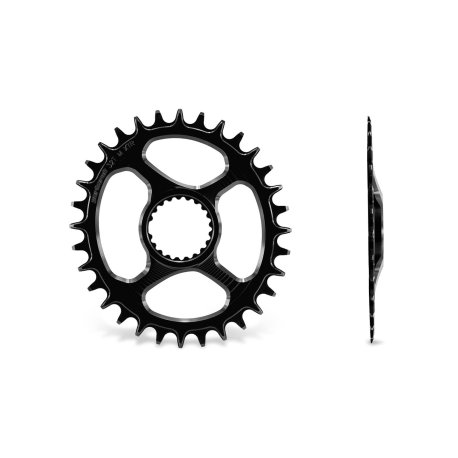 PLATO GARBARUK OVALADO SHIMANO XTR M9100 (CUSTOM OFFSET) (32T, BLACK)