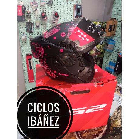 CASCO LS2 MODULAR FF910 ADVANT II SOPHIA NEGRO-ROSA