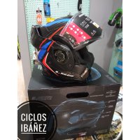 Liquidacion CASCO LS2 MODULAR FF901 ADVANT X C FUTURE II CARBONO negro-azul-rojo 2025 talla XXL