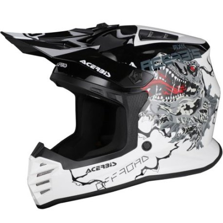 CASCO ACERBIS INFANTIL PROFILE JUNIOR BLANCO-NEGRO TALLA L 54CM