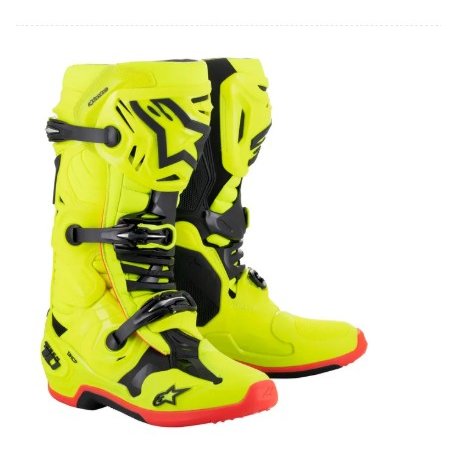 botas alpinestars tech 10 yelow-black-red