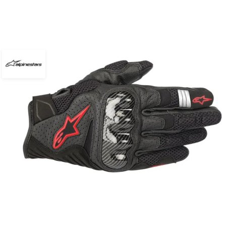 Guantes alpinetars SMX-1 Air Carbon V2 negro-rojo