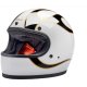 casco integral biltwell GRINGO GLOSS WHITE/BLACK W/ FLAMES FLAM