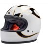 casco integral biltwell GRINGO GLOSS WHITE/BLACK W/ FLAMES FLAM