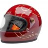 casco biltwell GRINGO S GLOSS GARNET RED W/ FLAMES