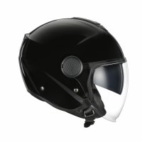 Casco jet hebo demi H839 negro brillo
