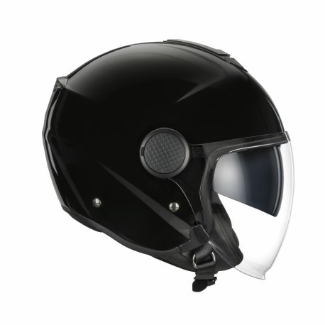 Casco jet hebo demi H839 negro brillo