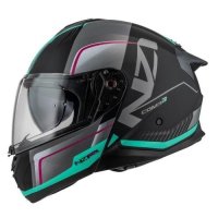 casco modular nzi COMBI 3 DUO ORBE BLACK&ANTRACITE&BEIGE&TURQUOISE MATT