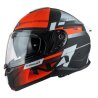 casco modular nzi COMBI 3 DUO METRIC BLACK&RED MATT