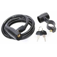 CANDADO ESPIRAL CON LLAVE Y SOPORTE 8"X150CM