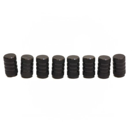 TAPONES VALVULA ALUMINIO EN NEGRO,CHF-09Q (8 PIEZAS)