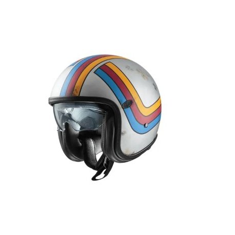 Casco jet premier vintage edition plata