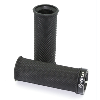 Par puños bici VELO MTB para Grip Shift. Textura diamante. Negros