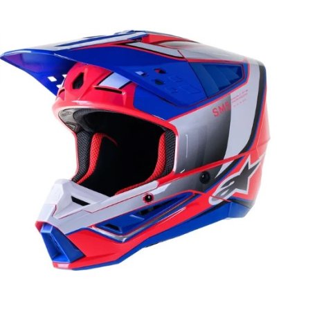 casco alpinestars sm5 sail azul-rojo-blanco