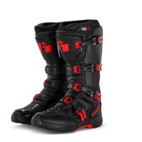 botas hebo mx x1 rojo-negro