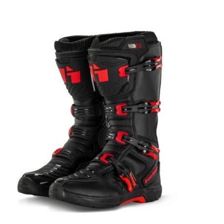 botas hebo mx x1 rojo-negro