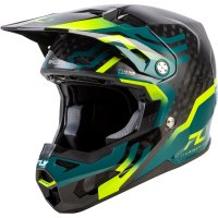 Casco FLY RACING Formula S Carbon Byte - Black Carbon/Teal/Lime