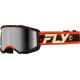 Gafas FLY RACING Zone - Negro / Rojo / Crema - Lente Silver Mirror / Ahumado