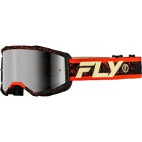 Gafas FLY RACING Zone - Negro / Rojo / Crema - Lente Silver Mirror / Ahumado