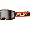Gafas FLY RACING Zone - Negro / Rojo / Crema - Lente Silver Mirror / Ahumado