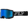 Gafas FLY RACING Zone - Negro / Negro - Lente Sky Blue / Ahumado